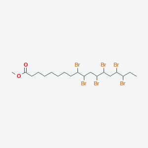 molecular formula C19H32Br6O2 B3045279 十八烷酸，9,10,12,13,15,16-六溴-，甲酯 CAS No. 104096-49-3