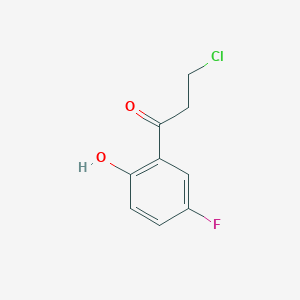 molecular formula C9H8ClFO2 B3045281 3-Chloro-1-(5-fluoro-2-hydroxyphenyl)propan-1-one CAS No. 104147-77-5