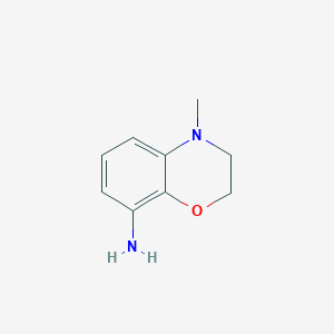 molecular formula C9H12N2O B3045286 4-Methyl-3,4-dihydro-2H-benzo[b][1,4]oxazin-8-amine CAS No. 1042973-68-1