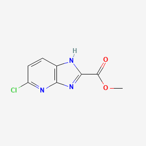 molecular formula C8H6ClN3O2 B3045295 methyl 5-chloro-1H-imidazo[4,5-b]pyridine-2-carboxylate CAS No. 1044772-73-7