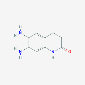 molecular formula C9H11N3O B3045296 6,7-diamino-3,4-dihydroquinolin-2(1H)-one CAS No. 104479-33-6