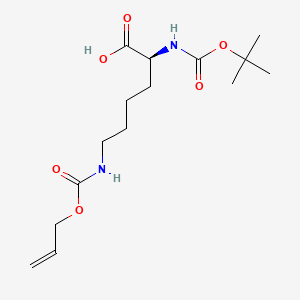 molecular formula C15H26N2O6 B3045304 L-Lysine, N2-[(1,1-dimethylethoxy)carbonyl]-N6-[(2-propen-1-yloxy)carbonyl]- CAS No. 104669-73-0