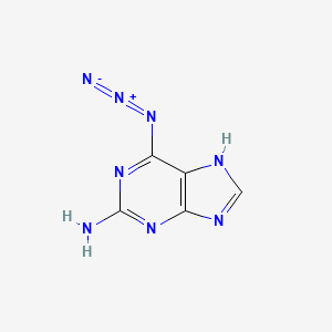 molecular formula C5H4N8 B3045320 6-azido-7H-purin-2-amine CAS No. 10494-88-9