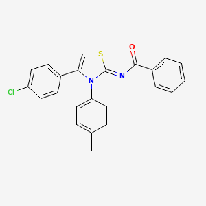 molecular formula C23H17ClN2OS B3045325 N-[4-(4-chlorophenyl)-3-(4-methylphenyl)-1,3-thiazol-2-ylidene]benzamide CAS No. 1049985-37-6