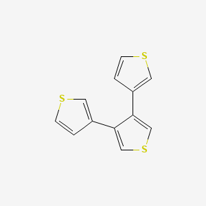 molecular formula C12H8S3 B3045332 3,3':4',3''-Terthiophene CAS No. 105124-98-9