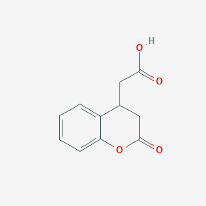 molecular formula C11H10O4 B3045333 2-(2-oxochroman-4-yl)acetic Acid CAS No. 10513-49-2