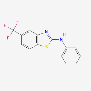 molecular formula C14H9F3N2S B3045338 2-Benzothiazolamine, N-phenyl-5-(trifluoromethyl)- CAS No. 105202-01-5