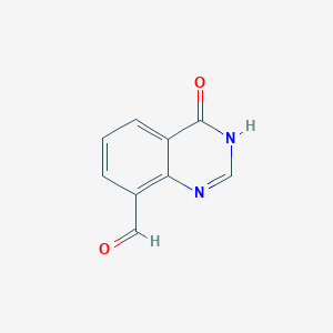 molecular formula C9H6N2O2 B3045351 4-Oxo-3,4-dihydroquinazoline-8-carbaldehyde CAS No. 1053655-64-3
