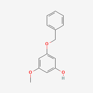 molecular formula C14H14O3 B3045353 Phenol, 3-methoxy-5-(phenylmethoxy)- CAS No. 105381-42-8