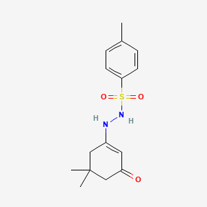 molecular formula C15H20N2O3S B3045364 N'-(5,5-dimethyl-3-oxo-1-cyclohexenyl)-4-methylbenzenesulfonohydrazide CAS No. 105577-48-8
