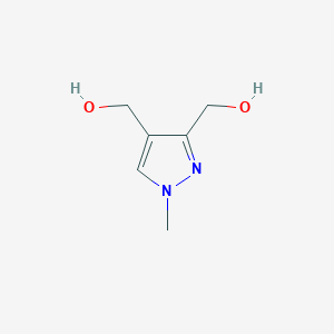 molecular formula C6H10N2O2 B3045366 (1-methyl-1H-pyrazole-3,4-diyl)dimethanol CAS No. 1056039-91-8