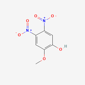molecular formula C7H6N2O6 B3045376 Phenol, 2-methoxy-4,5-dinitro- CAS No. 105780-30-1