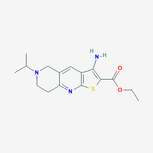 molecular formula C16H21N3O2S B304538 Ethyl 3-amino-6-isopropyl-5,6,7,8-tetrahydrothieno[2,3-b]-1,6-naphthyridine-2-carboxylate 
