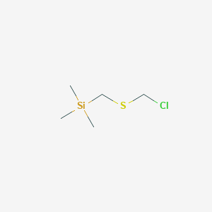 molecular formula C5H13ClSSi B3045380 Silane, [[(chloromethyl)thio]methyl]trimethyl- CAS No. 105850-89-3