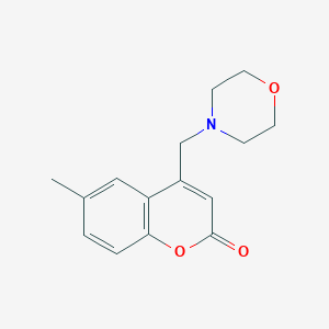 molecular formula C15H17NO3 B3045383 2H-1-Benzopyran-2-one, 6-methyl-4-(4-morpholinylmethyl)- CAS No. 105916-64-1