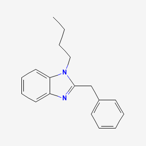 molecular formula C18H20N2 B3045386 1H-Benzimidazole, 1-butyl-2-(phenylmethyl)- CAS No. 105949-48-2