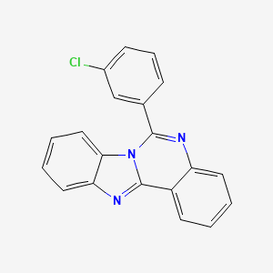 molecular formula C20H12ClN3 B3045388 Benzimidazo[1,2-c]quinazoline, 6-(3-chlorophenyl)- CAS No. 105997-05-5