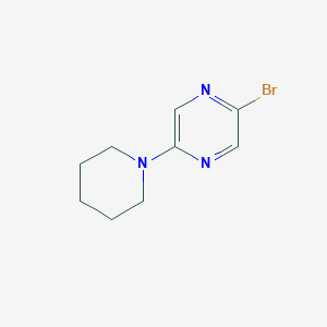 molecular formula C9H12BrN3 B3045396 2-溴-5-(哌啶-1-基)吡嗪 CAS No. 1060803-86-2