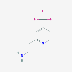 molecular formula C8H9F3N2 B3045397 2-(4-(Trifluoromethyl)pyridin-2-YL)ethanamine CAS No. 1060805-59-5