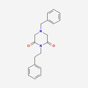 4-Benzyl-1-phenethyl-piperazine-2,6-dione