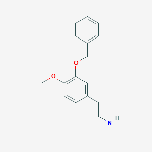 molecular formula C17H21NO2 B3045404 Benzeneethanamine, 4-methoxy-N-methyl-3-(phenylmethoxy)- CAS No. 106149-04-6