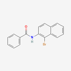 molecular formula C17H12BrNO B3045406 Benzamide, N-(1-bromo-2-naphthalenyl)- CAS No. 106184-48-9