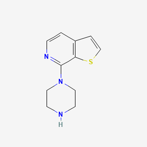 molecular formula C11H13N3S B3045411 Thieno[2,3-c]pyridine, 7-(1-piperazinyl)- CAS No. 106261-29-4