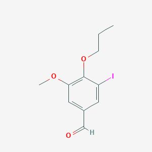 molecular formula C11H13IO3 B3045413 3-Iodo-5-methoxy-4-propoxybenzaldehyde CAS No. 106331-89-9