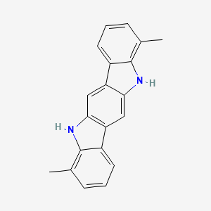 molecular formula C20H16N2 B3045414 4,10-Dimethyl-5,11-dihydroindolo[3,2-b]carbazole CAS No. 106362-61-2