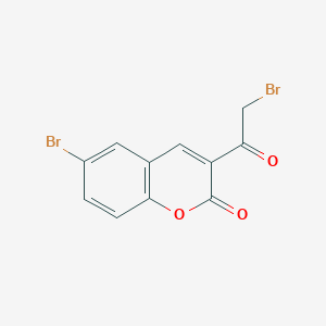 molecular formula C11H6Br2O3 B3045416 6-溴-3-(溴代乙酰基)-2H-色酮-2-酮 CAS No. 106578-01-2