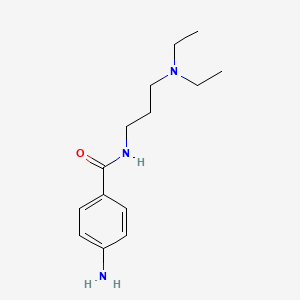 molecular formula C14H23N3O B3045418 Benzamide, 4-amino-N-[3-(diethylamino)propyl]- CAS No. 106595-73-7