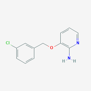 molecular formula C12H11ClN2O B3045442 3-[(3-氯苯基)甲氧基]吡啶-2-胺 CAS No. 107229-62-9