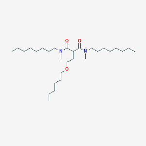 molecular formula C29H58N2O3 B3045452 Propanediamide, 2-[2-(hexyloxy)ethyl]-N,N'-dimethyl-N,N'-dioctyl- CAS No. 107513-23-5