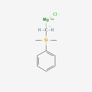 molecular formula C9H13ClMgSi B3045457 Magnesium, chloro[(dimethylphenylsilyl)methyl]- CAS No. 107735-20-6