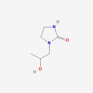 molecular formula C6H12N2O2 B3045460 2-咪唑烷酮，1-(2-羟丙基)- CAS No. 107890-85-7