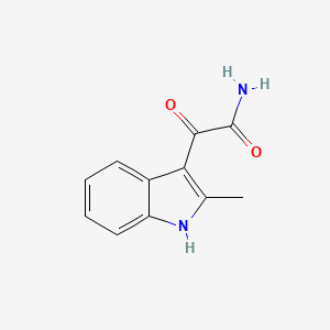 molecular formula C11H10N2O2 B3045468 2-(2-甲基-1H-吲哚-3-基)-2-氧代乙酰胺 CAS No. 1080-83-7