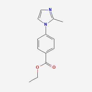 molecular formula C13H14N2O2 B3045470 Ethyl 4-(2-methyl-1H-imidazol-1-yl)benzoate CAS No. 108035-44-5