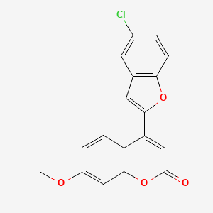 2H-1-Benzopyran-2-one, 4-(5-chloro-2-benzofuranyl)-7-methoxy-