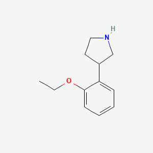 molecular formula C12H17NO B3045480 3-(2-乙氧基苯基)吡咯烷 CAS No. 1082926-04-2