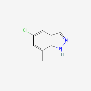 molecular formula C8H7ClN2 B3045482 5-Chloro-7-methyl-1H-indazole CAS No. 1083171-87-2