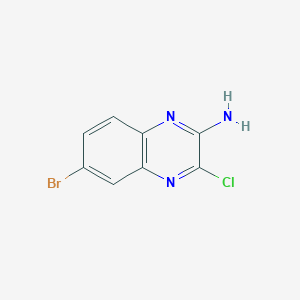 molecular formula C8H5BrClN3 B3045484 6-Bromo-3-chloroquinoxalin-2-amine CAS No. 1083181-47-8
