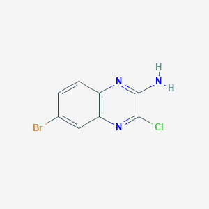 molecular formula C8H5BrClN3 B3045484 6-溴-3-氯喹喔啉-2-胺 CAS No. 1083181-47-8