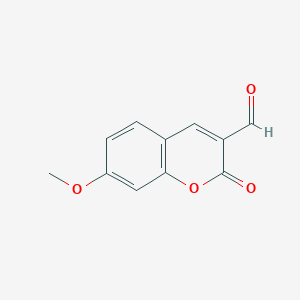 molecular formula C11H8O4 B3045497 2H-1-Benzopyran-3-carboxaldehyde, 7-methoxy-2-oxo- CAS No. 108734-15-2