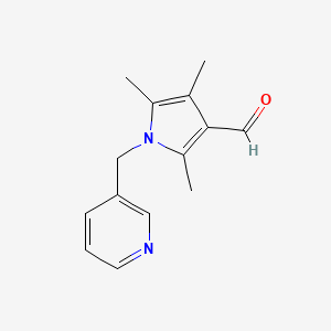 molecular formula C14H16N2O B3045499 2,4,5-trimethyl-1-(pyridin-3-ylmethyl)-1H-pyrrole-3-carbaldehyde CAS No. 1087611-41-3