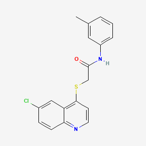 2-((6-chloroquinolin-4-yl)thio)-N-(m-tolyl)acetamide