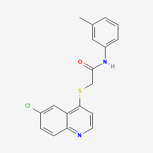 molecular formula C18H15ClN2OS B3045500 2-((6-chloroquinolin-4-yl)thio)-N-(m-tolyl)acetamide CAS No. 1087648-45-0