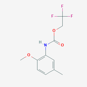 molecular formula C11H12F3NO3 B3045502 2,2,2-trifluoroethyl N-(2-methoxy-5-methylphenyl)carbamate CAS No. 1087788-53-1