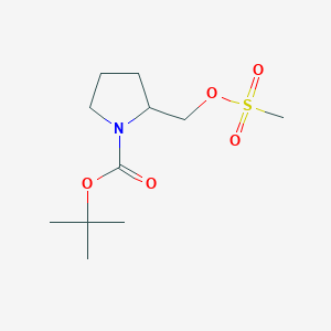 molecular formula C11H21NO5S B3045525 Tert-butyl 2-[(methanesulfonyloxy)methyl]pyrrolidine-1-carboxylate CAS No. 1092681-48-5