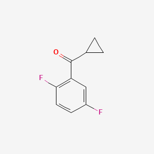 molecular formula C10H8F2O B3045534 2,5-Difluorophenyl cyclopropyl ketone CAS No. 1094338-36-9