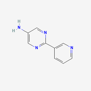 molecular formula C9H8N4 B3045535 2-(Pyridin-3-YL)pyrimidin-5-amine CAS No. 1094411-80-9